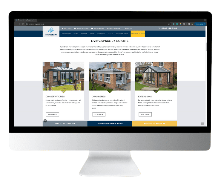 Conservatory Outlet website Image showing Conservatory Outlet website
